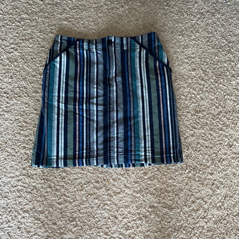 Multi-color striped skort